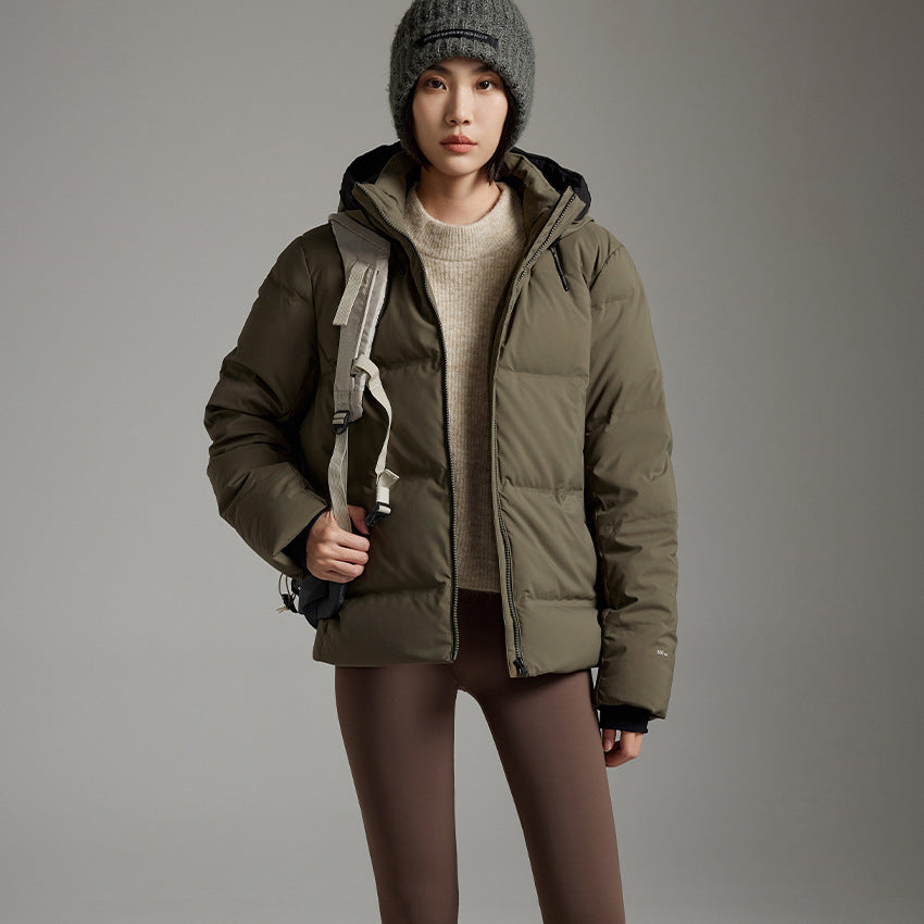 Damska ocieplana Winter kurtka z kapturem, izolacją termiczną i Windproof Outer Shell Lumaza