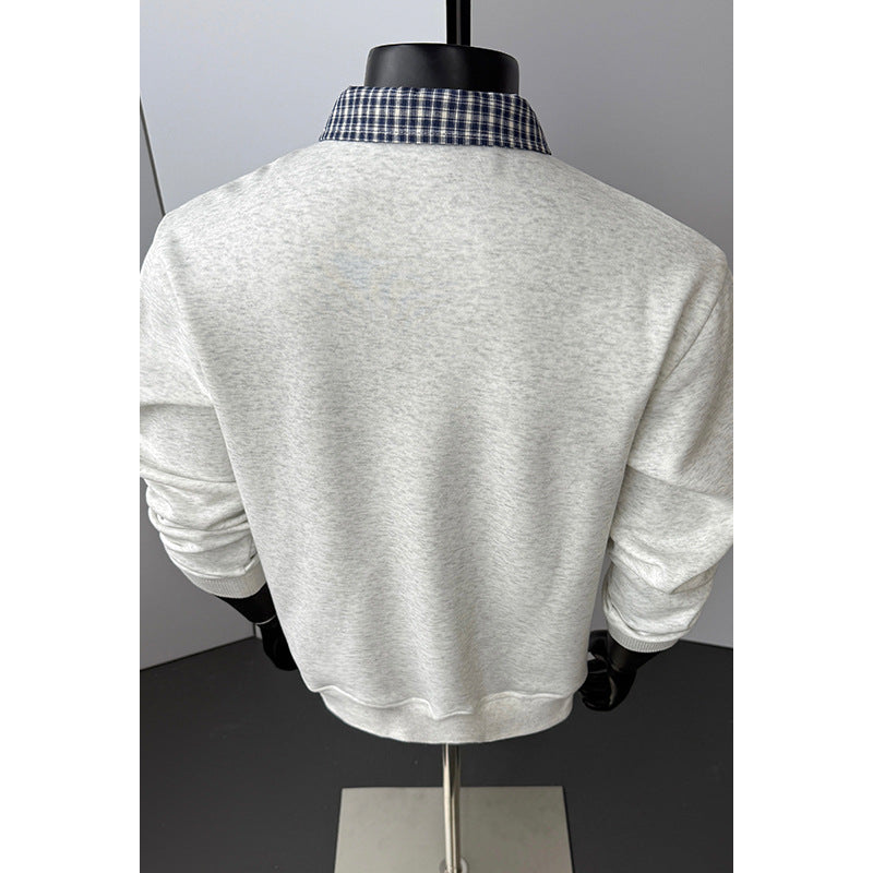 Męska Sport Bluza z Kołnierz i Shoulder Strap