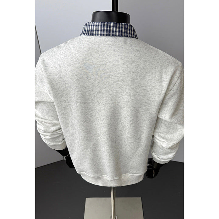Męska Sport Bluza z Kołnierz i Shoulder Strap