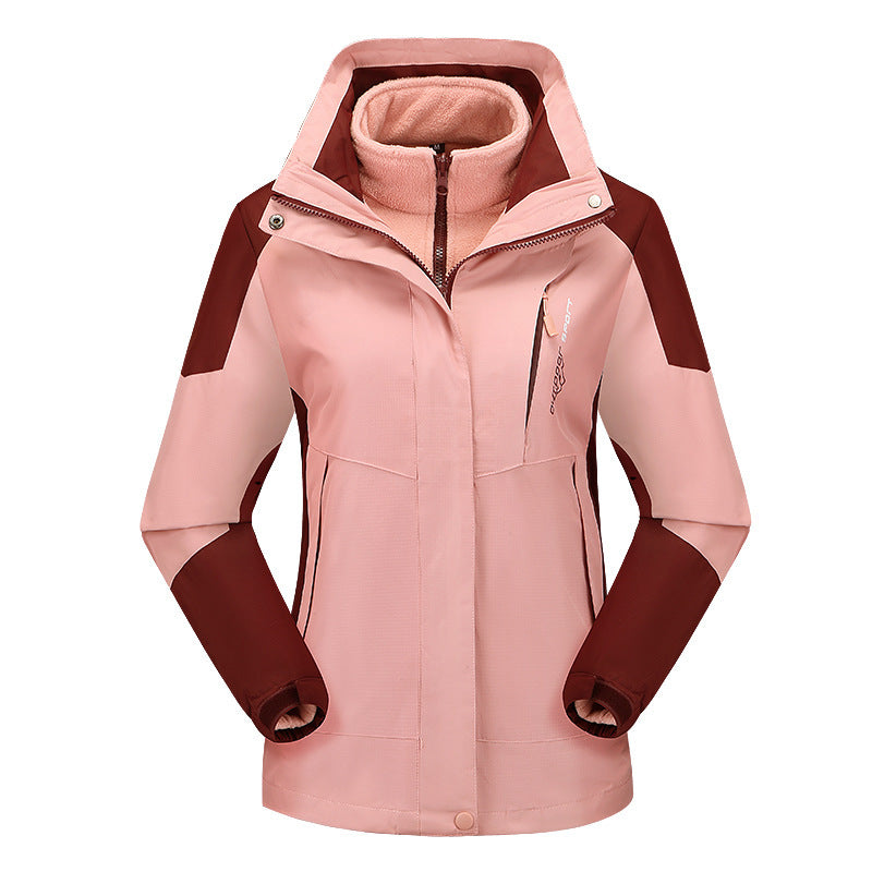 Damska versatile outdoor kurtka z removable polarowa inner kurtka i windproof softshellowa outer Lumaza