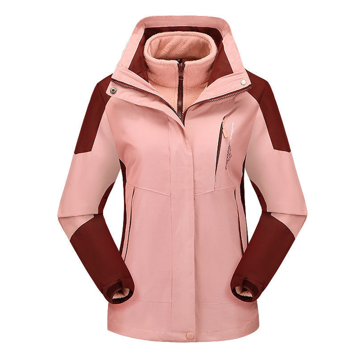 Damska versatile outdoor kurtka z removable polarowa inner kurtka i windproof softshellowa outer Lumaza