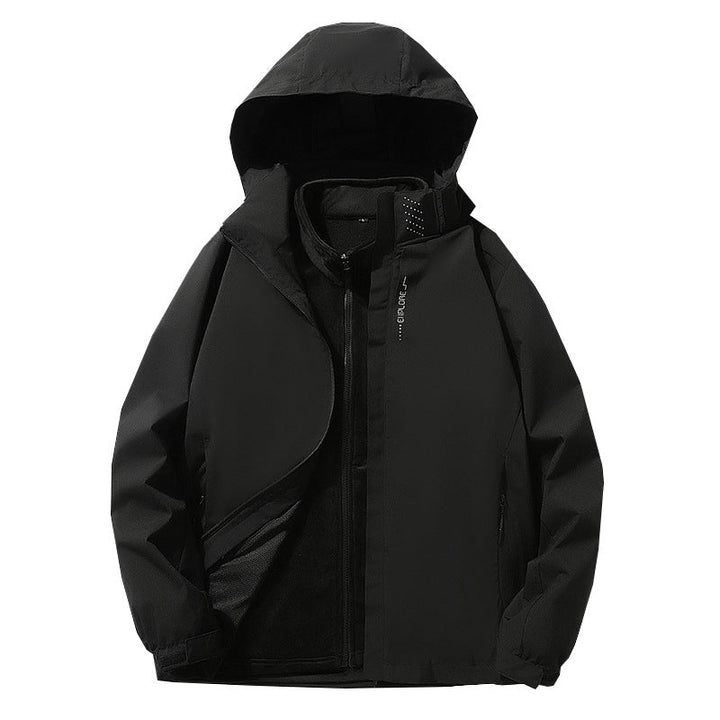 Męska three-warstwa wodoodporna outdoorowy softshell kurtka z detachable fleece wner kurtka