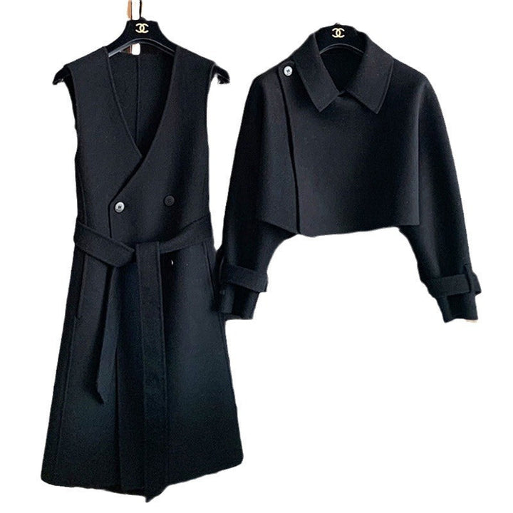Damska elegancka Transitional kurtka z Waist paskiem Drune