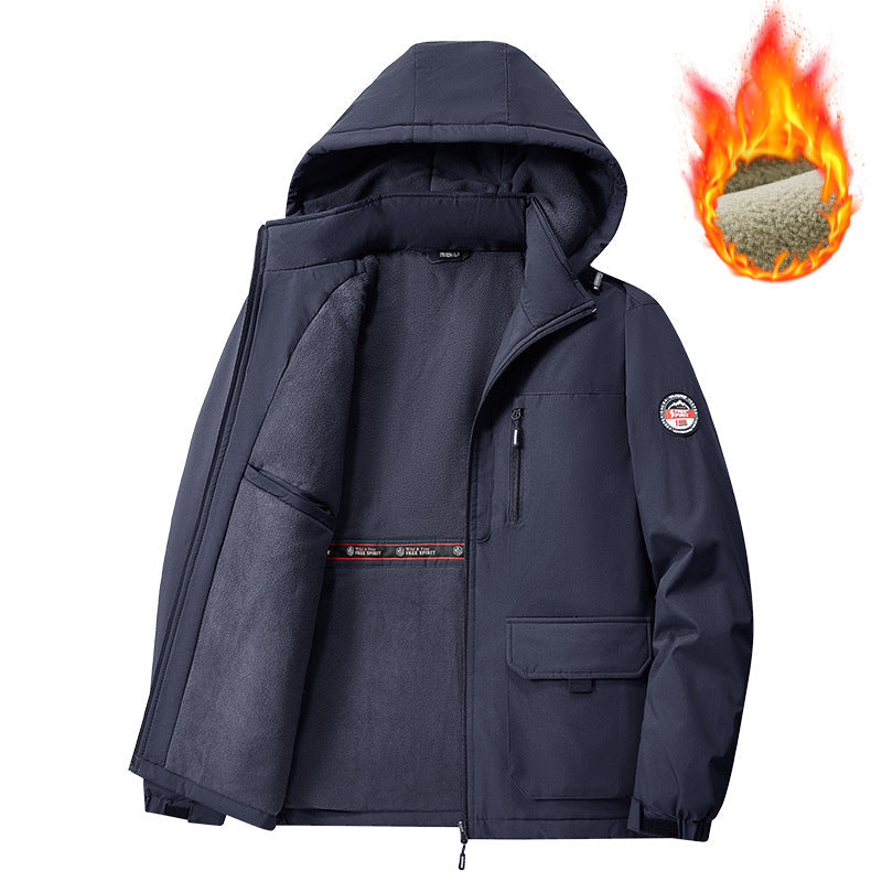 Męska Wwd i Water Resistant kapturemed parka z miękki fleece Lwwg i Multi-Functional kieszeniami