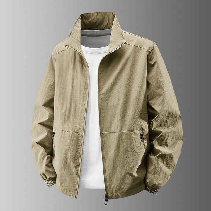 Męski Ultralight Technical Blouson Kurtka z elastyczne mankiety, ukryty kieszenie na zamek &amp; oddychający nylon mix