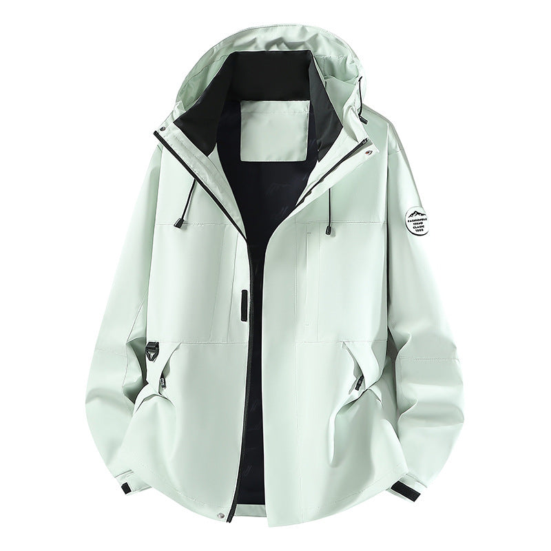 Męska Technical softshell kapturemed kurtka z ukryty przód zamkiem i multifunction kieszeniami