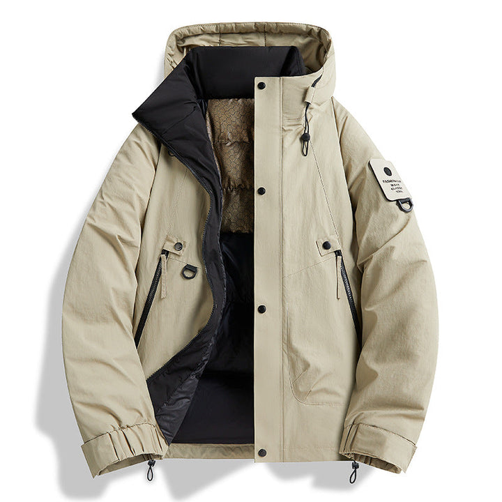 Męski Technical Miejski Parka z Termiczny Ocieplenie i Multifunctional Kieszenie