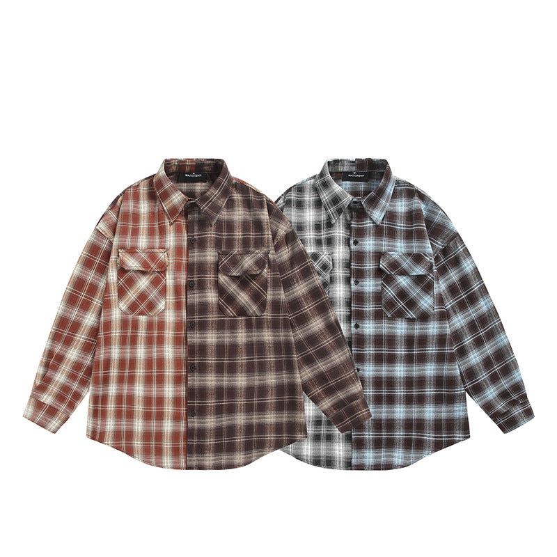 Unisex Split Kratka Overshirt w Kurtka koszulowa Styl