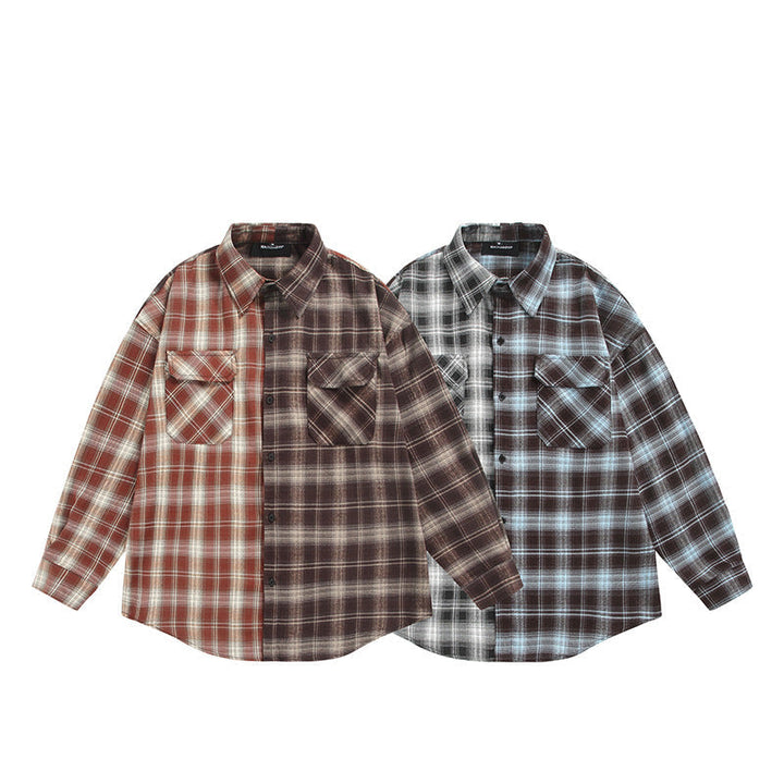 Unisex Split Kratka Overshirt w Kurtka koszulowa Styl