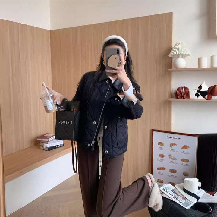 Damska Fashionable pikowana kurtka z kieszeniami Lumaza