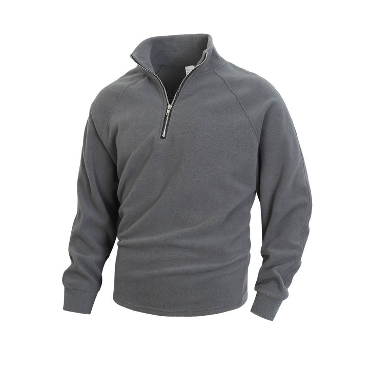 Męska polar pulower z half zamek