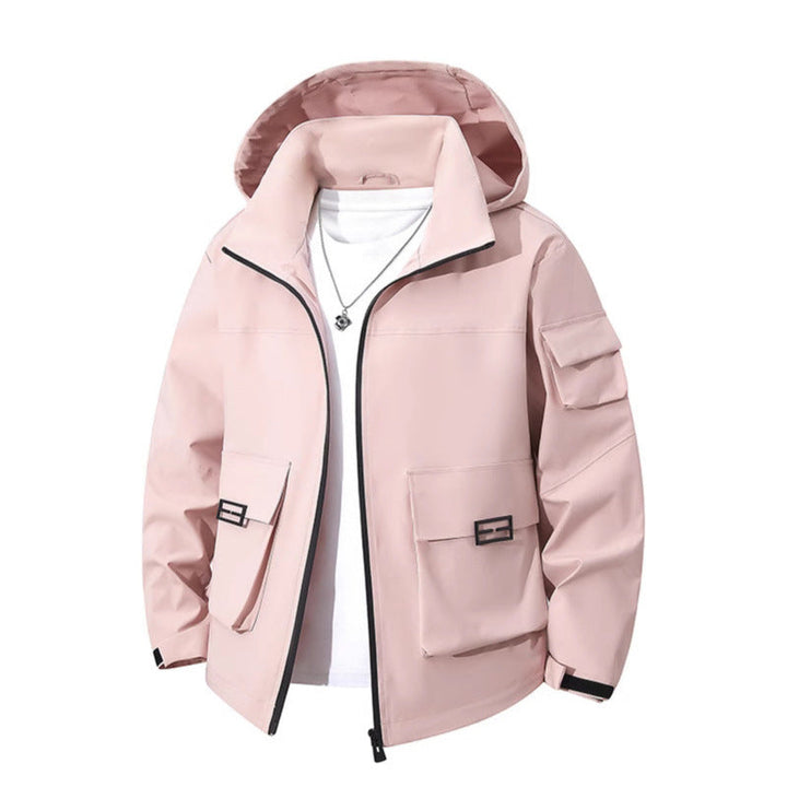 Męska Technical utility kapturemed kurtka z Multiple kieszeniami z patkami i Wwd-Resistant softshell