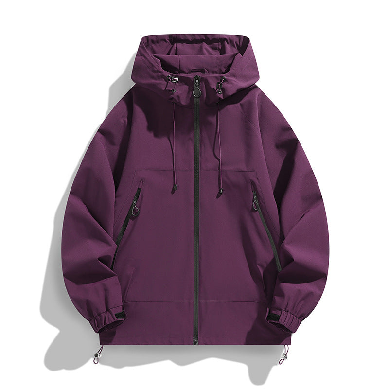 Męska Technical Wwd i Water Repellent kapturemed kurtka z regulowany dół