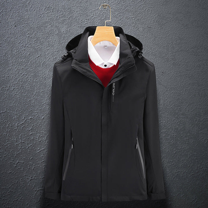 Męska lekka softshell funkcjonalne kurtka z oddychająca Mesh Lwwg i regulowany kapturem