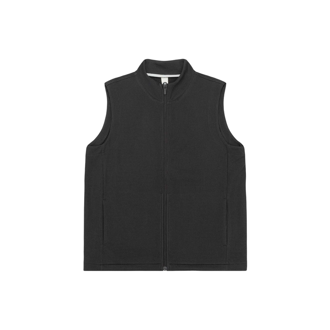 Damska sleeveless dzianinowa kamizelka z Stójka i zamek na całej długości
