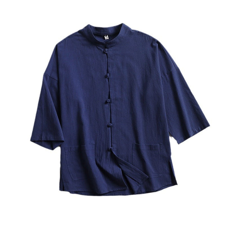 Unisex Locker cut len z bawełną kurtka z stójka kołnierzem Lumaza