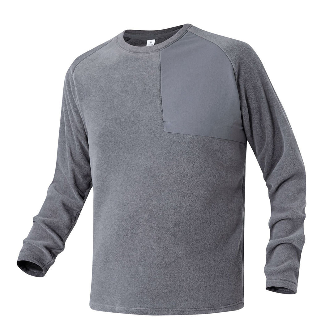 Herren Polar-Langarmshirt mit asymmetrischer Brustpasse und leichtem Stretch
