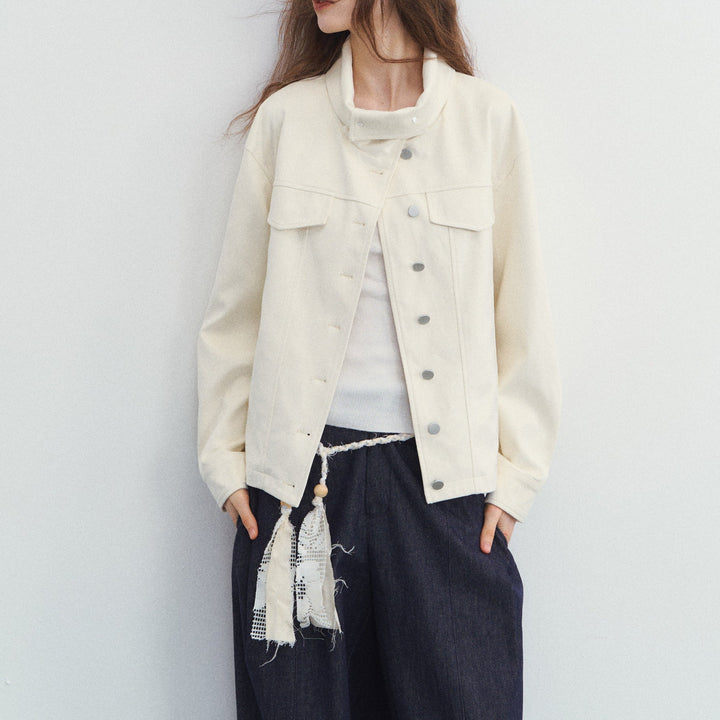Damska Fashionable Transitional kurtka z High Neck Lumaza