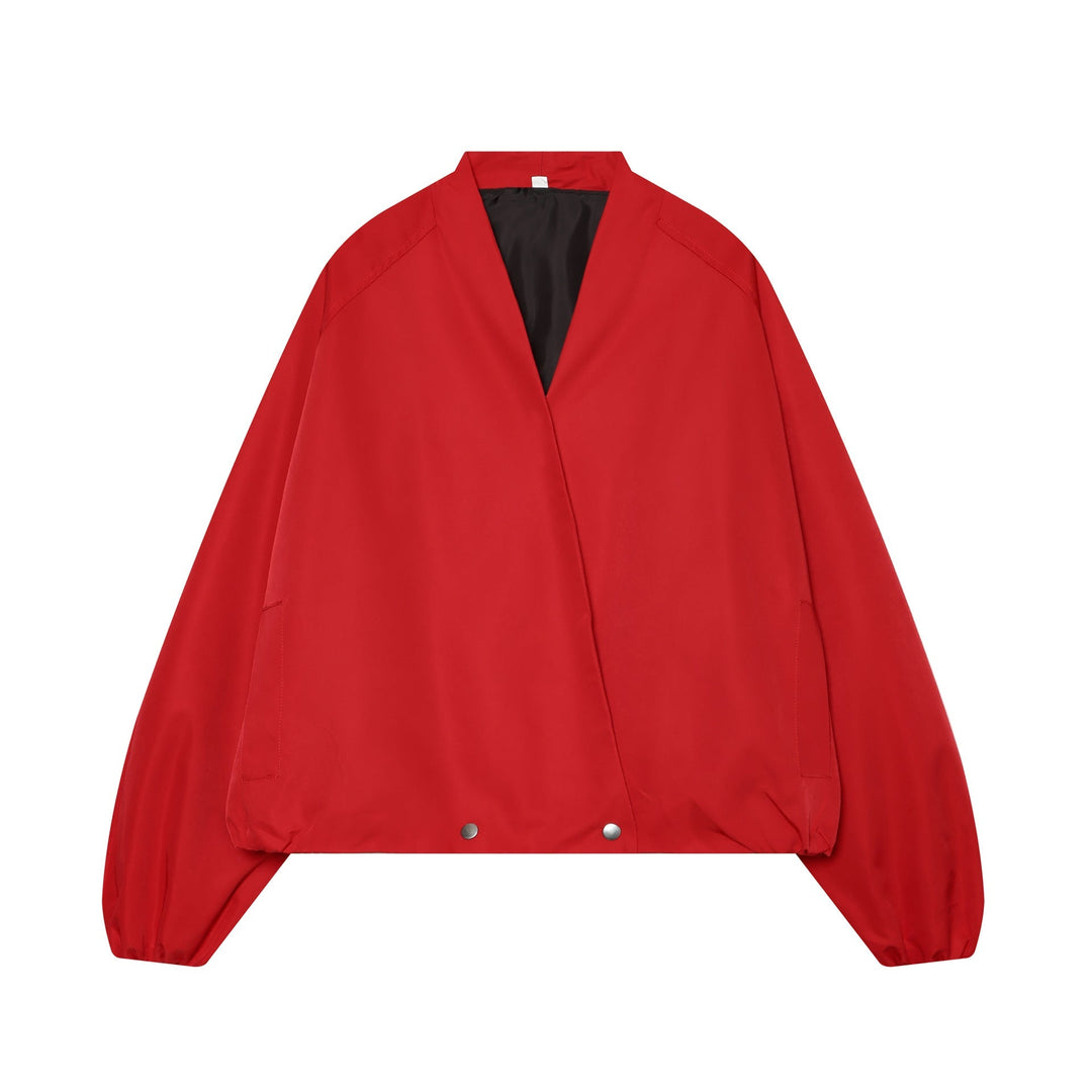 Damska krótka kurtka in oversize kimono cut z elastic dołem Lumaza