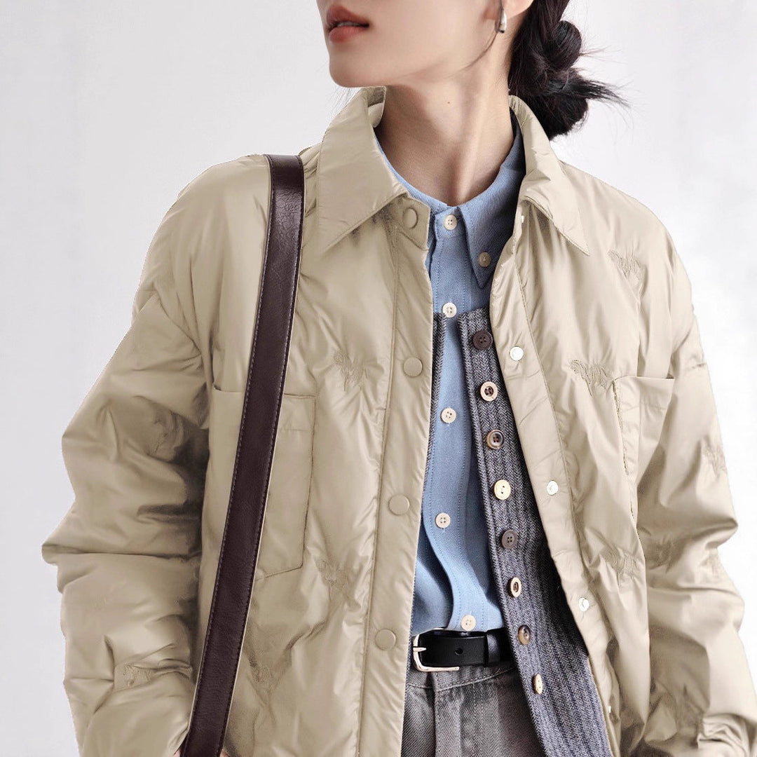 Damska elegancka i ocieplana transitional kurtka Drune