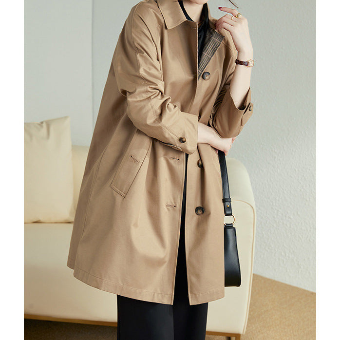 Damska Stylish Trench kurtka z Chic kołnierzem i Practical kieszeniami Lumaza