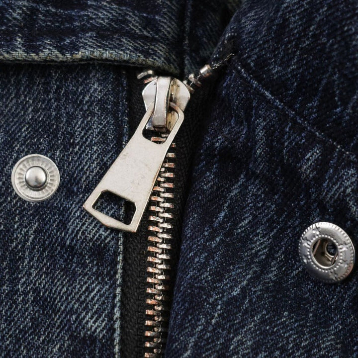 Damskie oversize krótka jeansy kurtka z szeroki Kołnierz