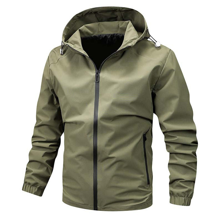Męska lekka softshell kapturemed kurtka z wodoodporny membrana i Sealed zamkiems