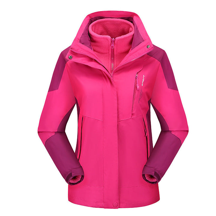 Damska versatile outdoor kurtka z removable polarowa inner kurtka i windproof softshellowa outer Lumaza