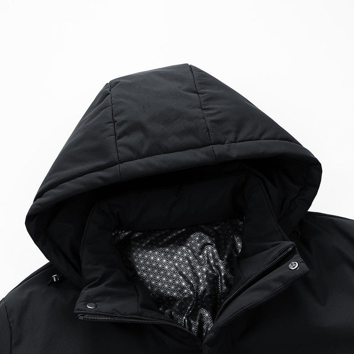 Męska wodoodporny Wwter parka z Thermo-Reflective pikowana Lwwg i kapturem