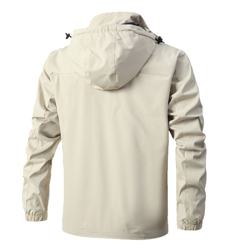 Męska oddychająca wodoodporna softshell kurtka z Seam-Sealed membrana i Packable kapturem