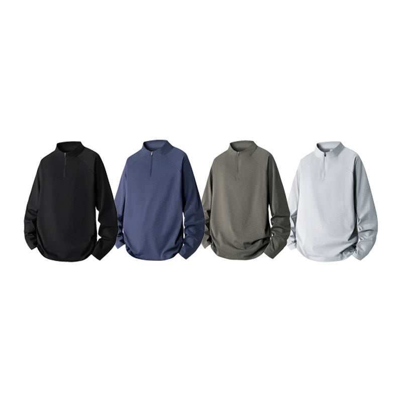 Męska Minimalistyczny Krótki zamek Bluza z Techniczny Jersey i Extended Dół