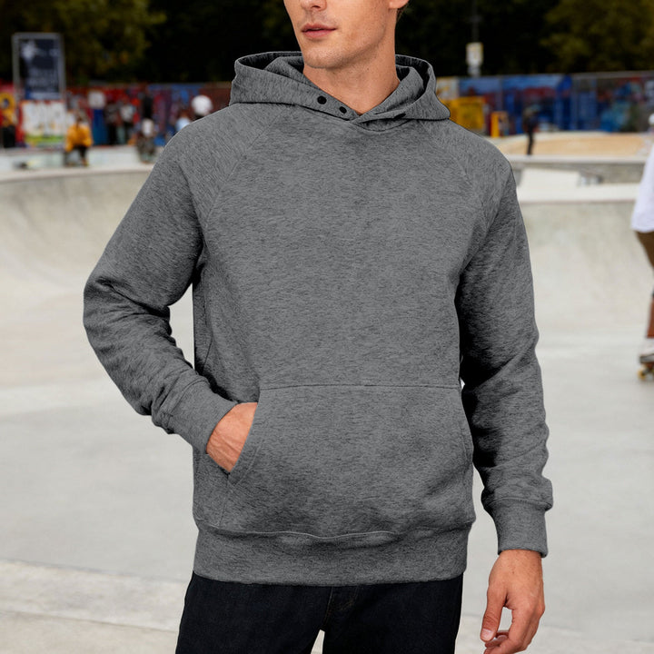 Męska Sweat Tkanina Bluza z kapturem z Raglanowy Rękawy, Kieszeń kangurka i Reinforced Dół