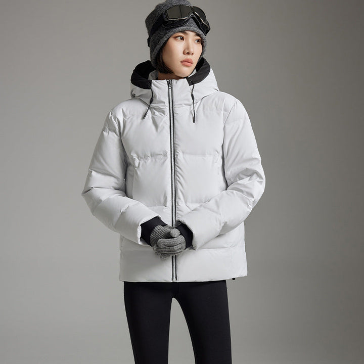 Damska ocieplana Winter kurtka z kapturem, izolacją termiczną i Windproof Outer Shell Lumaza