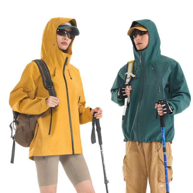 Damska lekka Technical Rain kurtka in oversize funkcjonalna Cut z regulowanym Hood Lumaza