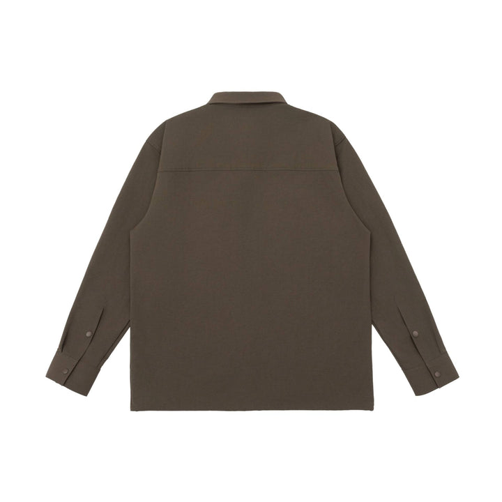 Unisex Oversize Kurtka koszulowa w Utility Styl z ukryty nap listwa i diagonal zamek kieszeń