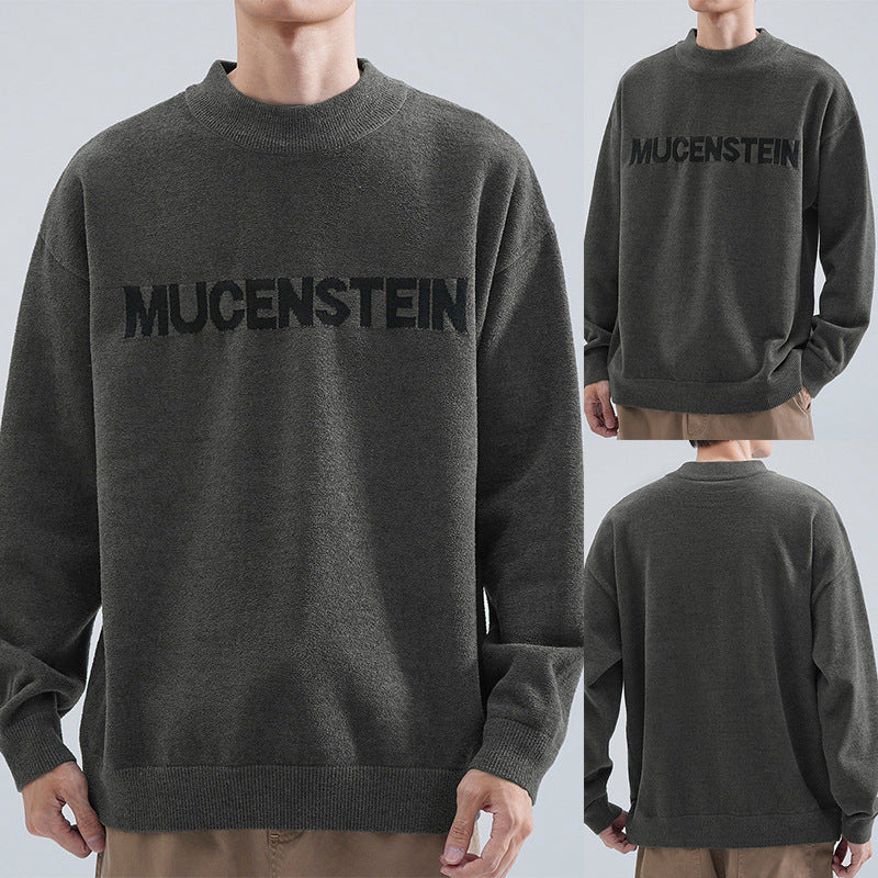 Męska Wygodny Oversize Sweter z Graficzny Print