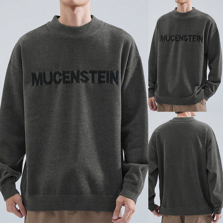 Męska Wygodny Oversize Sweter z Graficzny Print