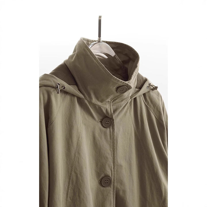 Damska Fashionable Transitional kurtka z Removable Hood Lumaza