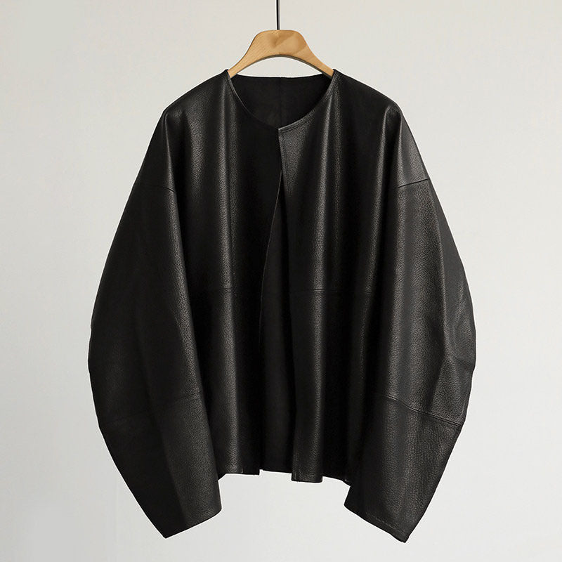 Damska oversize Leather kurtka Lumaza