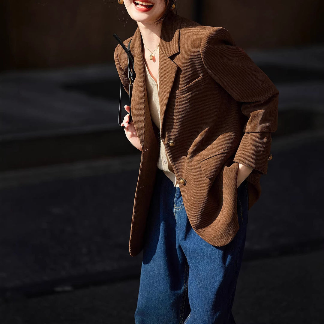 Damska stylish cord marynarka Lumaza