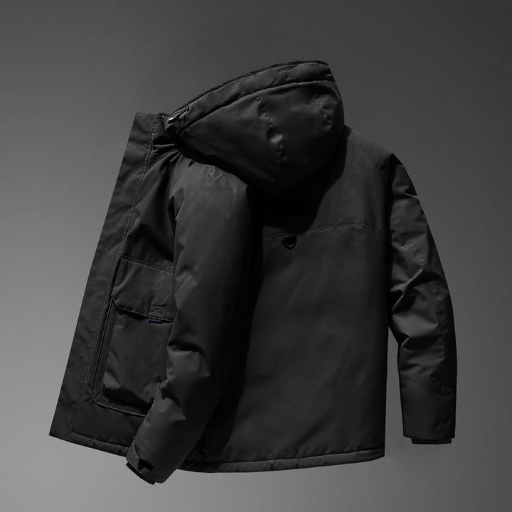 Męski Technical Parka z Wodoodporny Softshell Zewnętrzny Zewnętrzna warstwa i Pikowany Termiczny Ocieplenie