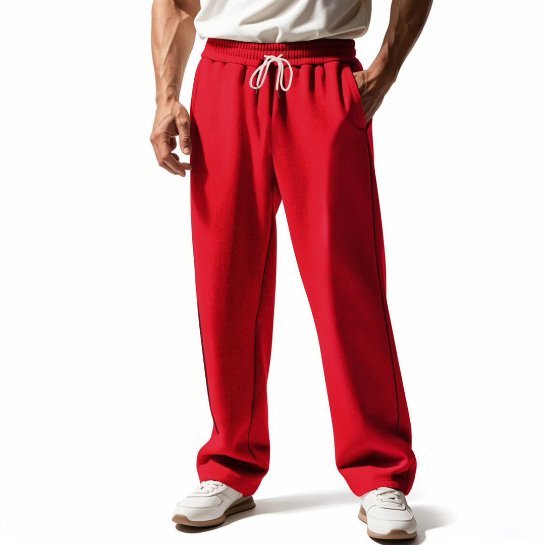 Męska casually fitting sweatpants z boczny ozdobny szew, elastyczny Komfort waistband, i deep kieszenie boczne