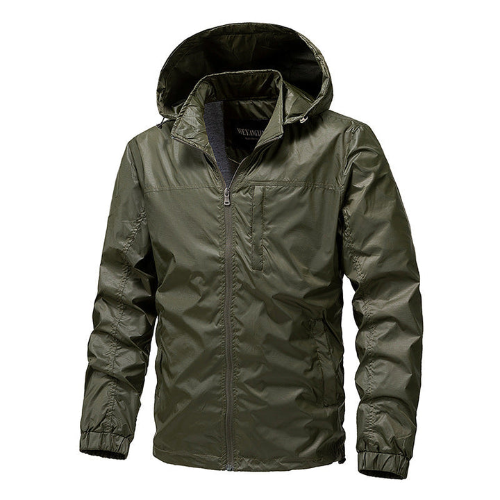 Męski lekki wodoodporny compact packable windbreaker z kaptur