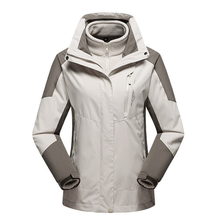Damska versatile outdoor kurtka z removable polarowa inner kurtka i windproof softshellowa outer Lumaza