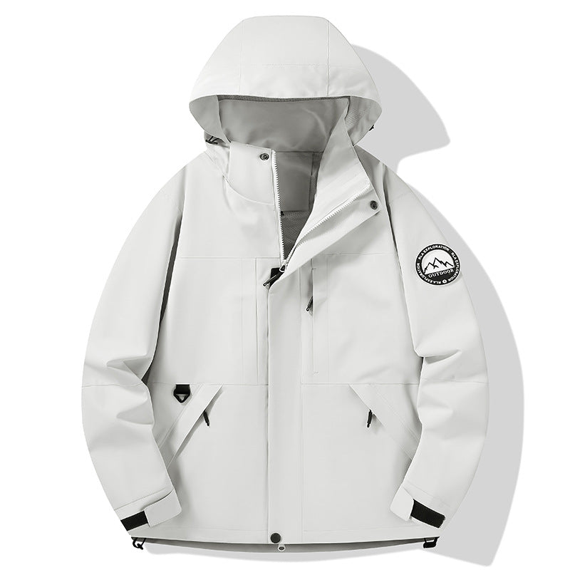 Damska wodoodporna hardshell outdoor kurtka z kapturem i multifunction kieszeniami Lumaza