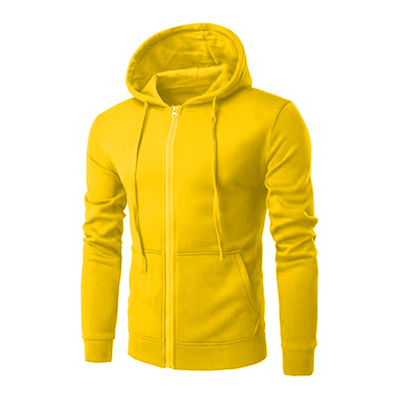 Męska Nano Slim-Krój Bluza z kapturem Sweat Kurtka z central zamek, dwuwarstwowa kaptur i praktyczne kieszenie boczne