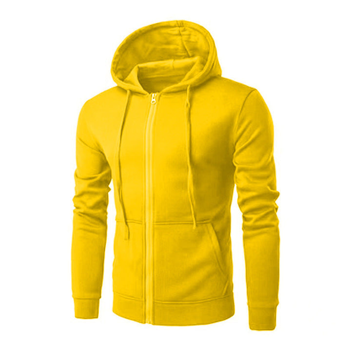 Męska Nano Slim-Krój Bluza z kapturem Sweat Kurtka z central zamek, dwuwarstwowa kaptur i praktyczne kieszenie boczne