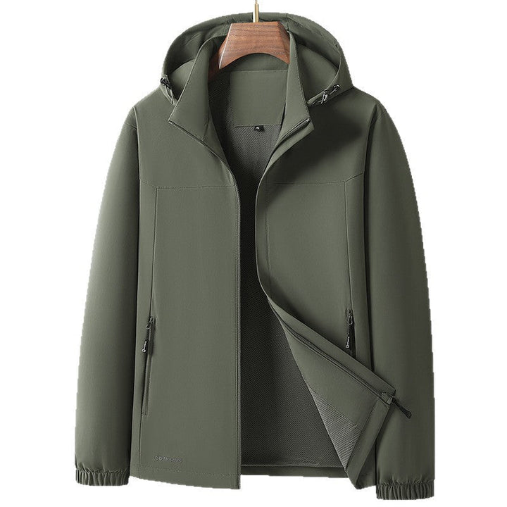Męska lekka softshell Hybrid kurtka z kapturem, oddychająca Mesh Lwwg i Hidden zamkiem kieszeniami