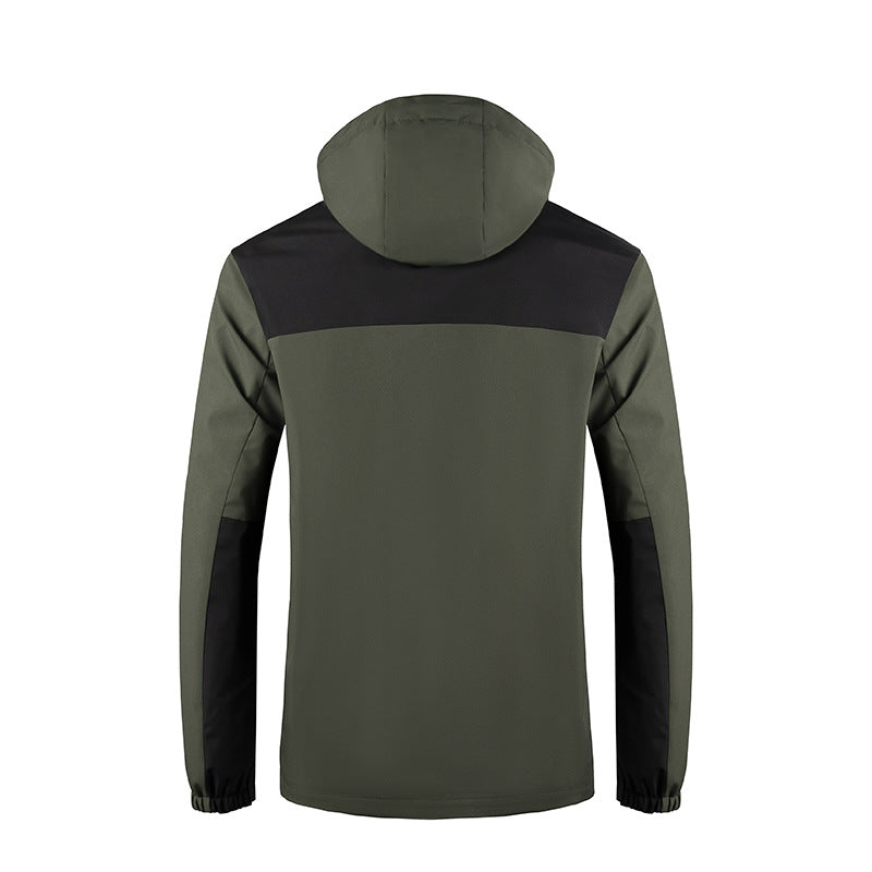 Męska Wwd i Water Resistant softshell kurtka z kapturem i ukrytym zamkiem
