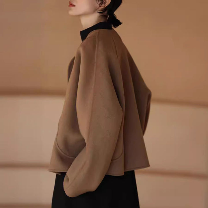 Damska elegancka i cozy kurtka z asymmetrical cut Drune